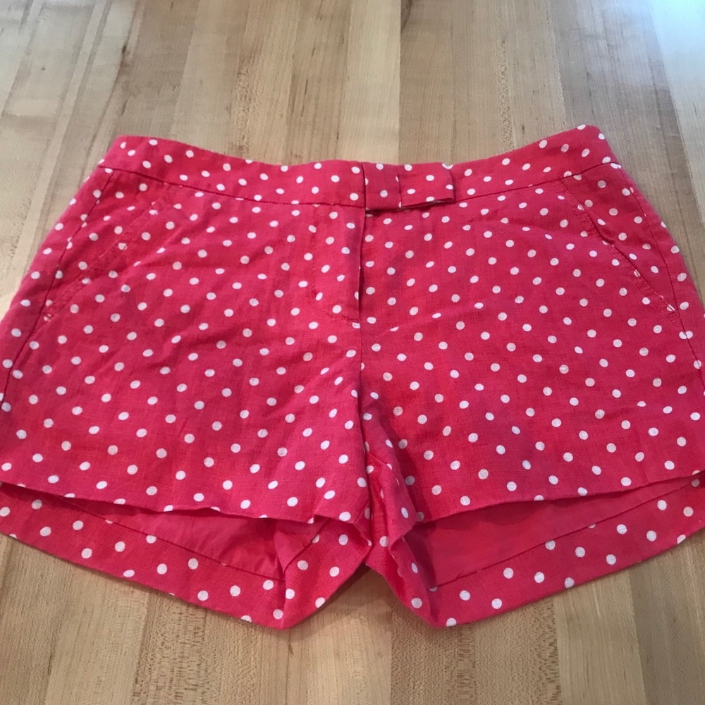 J crew polka dot shorts